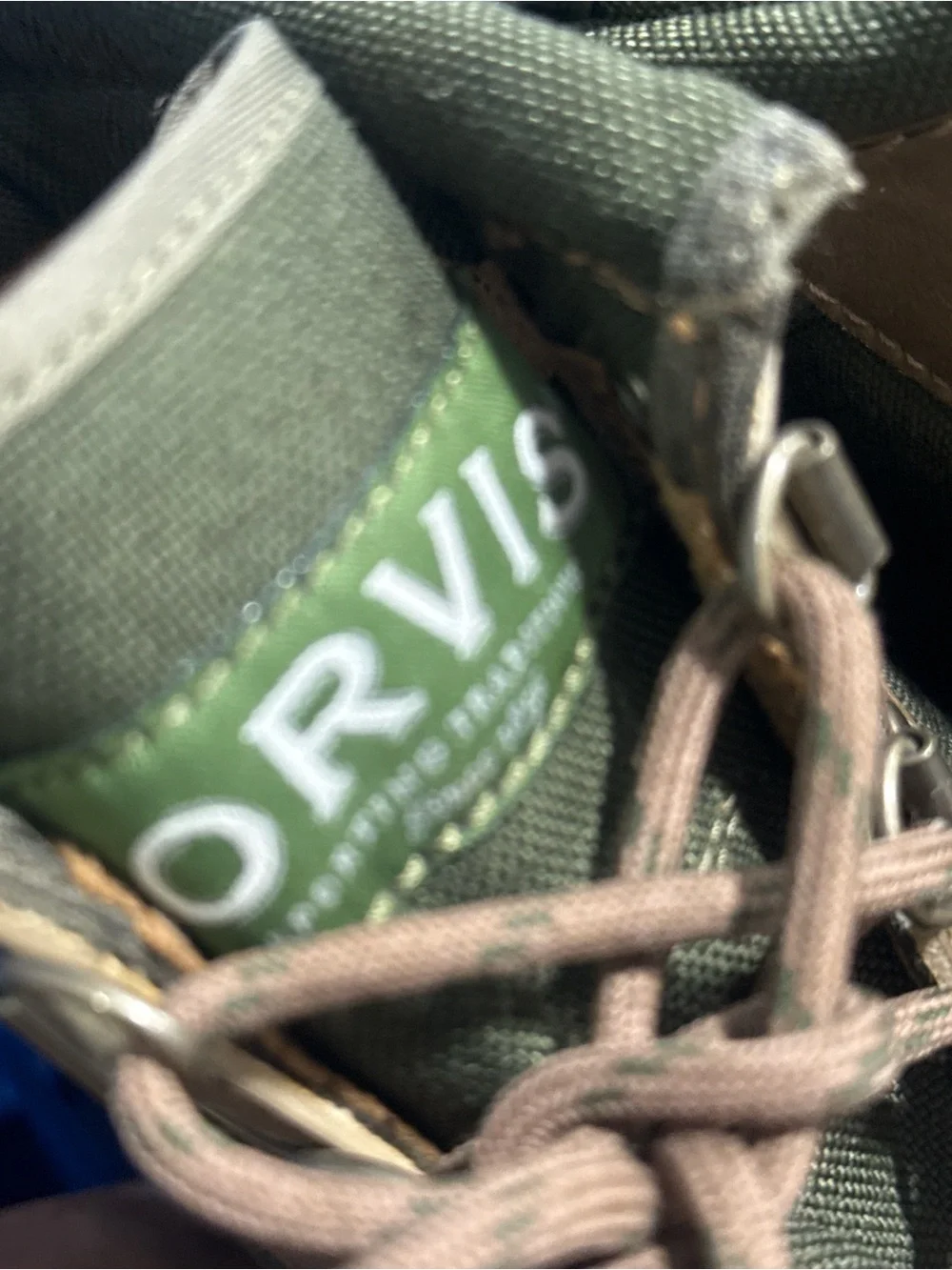 Orvis Fly Fishing Wading Brogue Boots Felt Sole Olive Green Brown Men Size 12